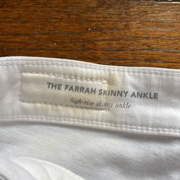 AG Adriano Goldschmied The Farrah Skinny Ankle White High Rise Skinny Ankle Jean - Picture 3 of 9